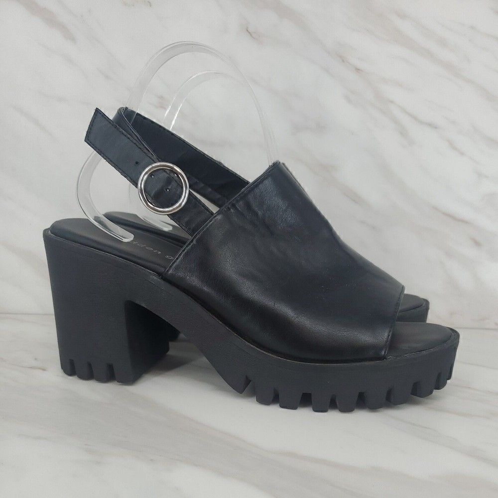 Madden Girl Women's Sonny Heeled Sandal Black Size 10